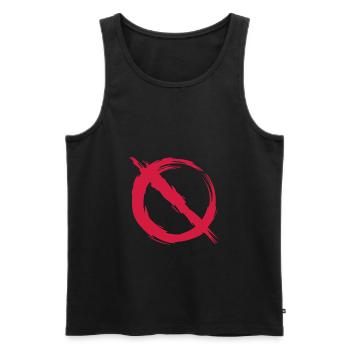 Verbot verboten - Männer Premium Bio Tank Top - Schwarz - Vorne - AI Model Male 178 light (178cm)