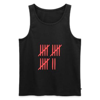 Strichliste 17 Jahre alt - Männer Premium Bio Tank Top - Schwarz - Vorne - AI Model Male 178 light (178cm)
