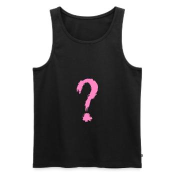 Question mark - Men's Premium Organic Tank Top - black - Front - AI Model Male 178 light (178cm)