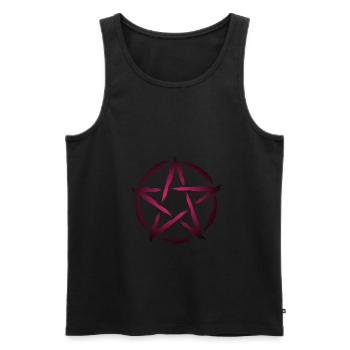 Symbole du pentagramme - Débardeur bio Premium Homme - noir - Devant - Michal (187cm)