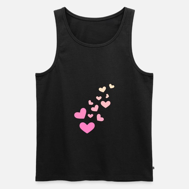 Herzchen Herz - Männer Premium Bio Tank Top - Schwarz