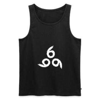 666 Satan symbol - Men's Premium Organic Tank Top - black - Front - AI Model Male 178 light (178cm)