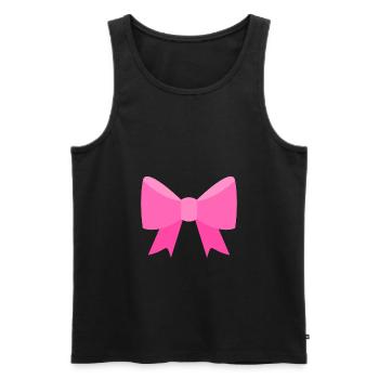 Bow decoration ornament elegant pink - Men's Premium Organic Tank Top - black - Front - Michal (187cm)