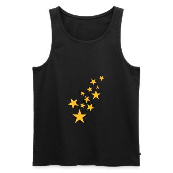 Star symbol asterisk pattern - Men's Premium Organic Tank Top - black - Front - AI Model Male 178 light (178cm)