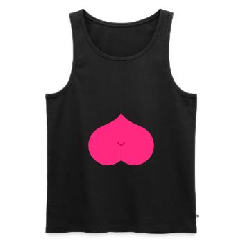 Ass heart butt - Men's Premium Organic Tank Top - black - Front - AI Model Male 178 light (178cm)