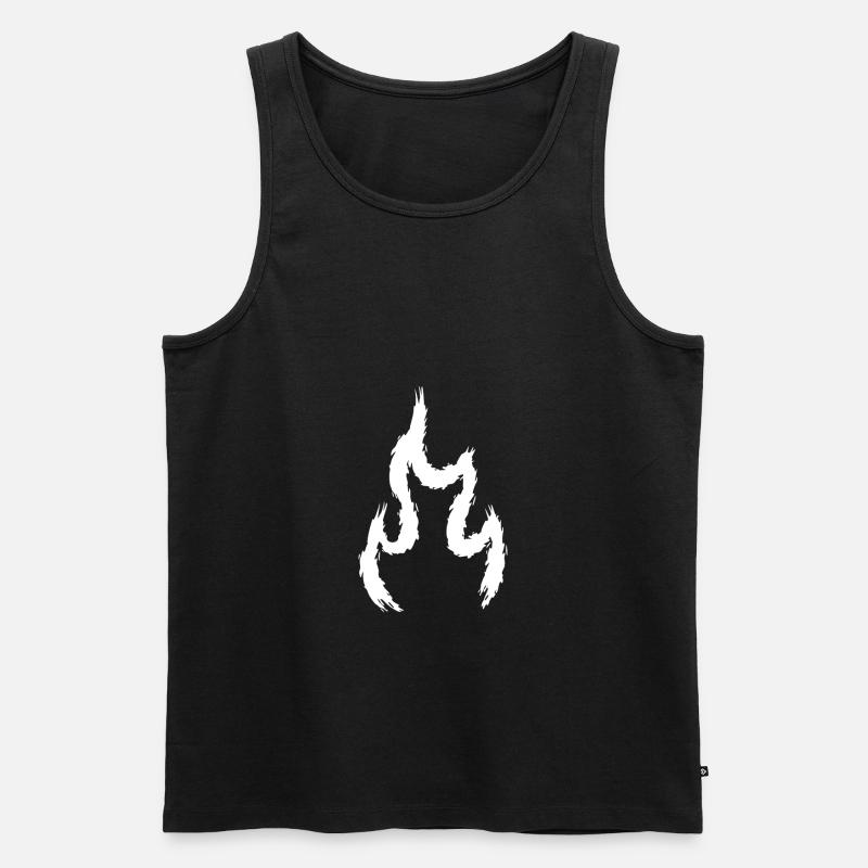 Feuer Symbol Geschenk - Männer Premium Bio Tank Top - Schwarz