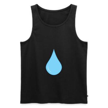 Icône de gouttes de pluie gouttes de pluie - Débardeur bio Premium Homme - noir - Devant - AI Model Male 178 light (178cm)
