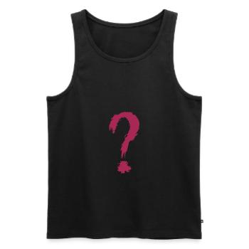 Question mark - Men's Premium Organic Tank Top - black - Front - AI Model Male 178 light (178cm)