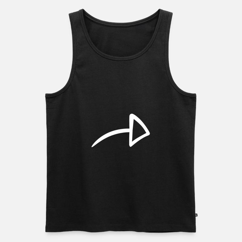 Pfeil nach rechts - Männer Premium Bio Tank Top - Schwarz