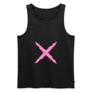 Croix rose - Débardeur bio Premium Homme - noir - Devant - Michal (187cm)
