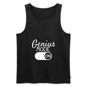 Genius Mode On Genie Je-sais-tout Cadeau - Débardeur bio Premium Homme - noir - Devant - AI Model Male 178 light (178cm)