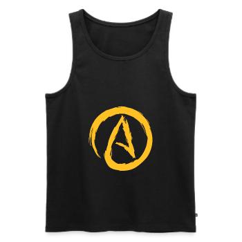Atheismus Symbol Atheist Darwin Evolution Geschenk - Männer Premium Bio Tank Top - Schwarz - Vorne - AI Model Male 178 light (178cm)