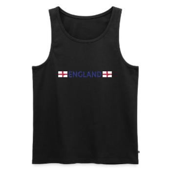 Maillot de football de l’Angleterre Drapeau anglais - Débardeur bio Premium Homme - noir - Devant - Michal (187cm)