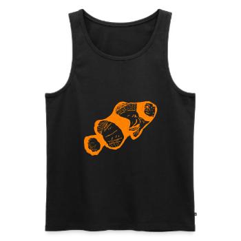 Clownfisch T-Shirt - Männer Premium Bio Tank Top - Schwarz - Vorne - Michal (187cm)