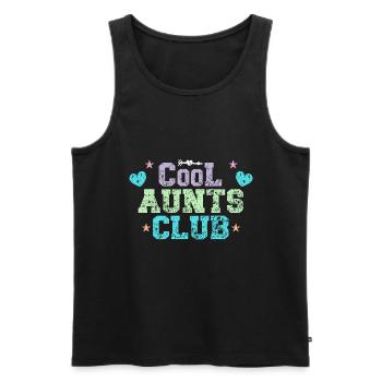 Cool Aunts Club Groovy Retro Tante Muttertag - Männer Premium Bio Tank Top - Schwarz - Vorne - Michal (187cm)