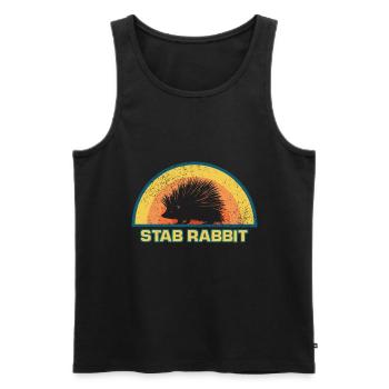Stab Kaninchen Stachelschwein Wildlife - Männer Premium Bio Tank Top - Schwarz - Vorne - Michal (187cm)