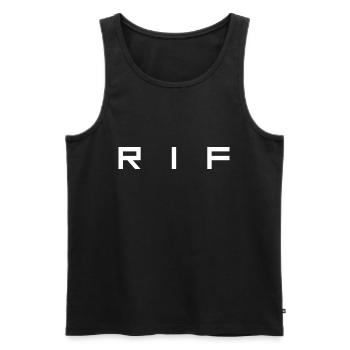 RIF - Débardeur bio Premium Homme - noir - Devant - AI Model Male 178 light (178cm)