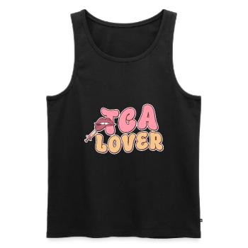 TCA Lover - Soins de la peau, Soins personnels, Beauté - Débardeur bio Premium Homme - noir - Devant - AI Model Male 178 light (178cm)