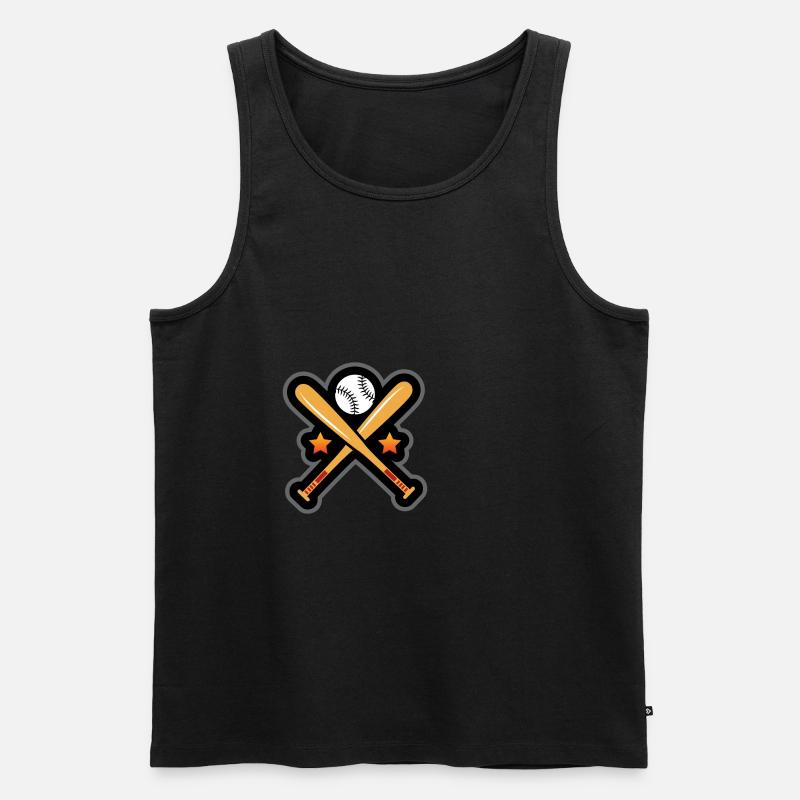 baseball - Männer Premium Bio Tank Top - Schwarz
