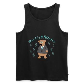 Rechtsberater - Recht - Rechtsanwalt - Männer Premium Bio Tank Top - Schwarz - Vorne - Michal (187cm)
