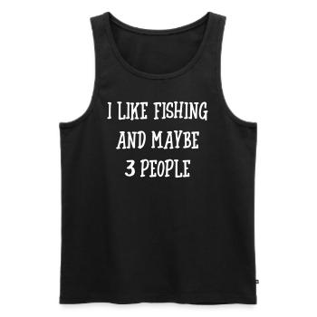 FISHING - Männer Premium Bio Tank Top - Schwarz - Vorne - AI Model Male 178 light (178cm)