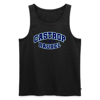 Castrop Rauxel - Männer Premium Bio Tank Top - Schwarz - Vorne - Michal (187cm)