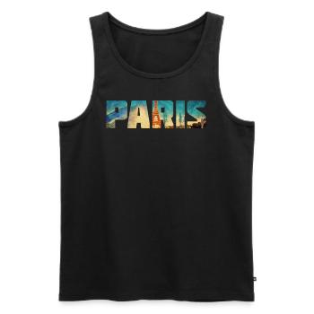 Frankreich Paris Franzose Französisch - Männer Premium Bio Tank Top - Schwarz - Vorne - Michal (187cm)