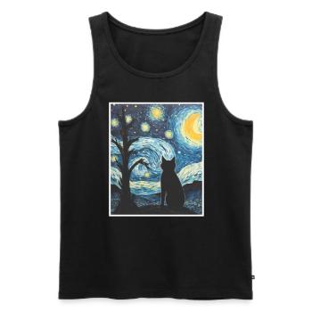 KATZEN PORTRAI - Männer Premium Bio Tank Top - Schwarz - Vorne - Michal (187cm)