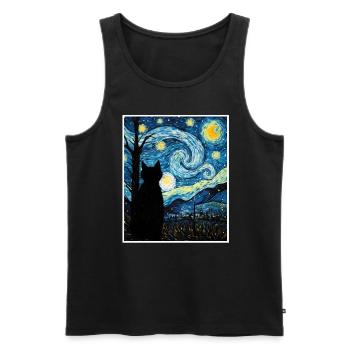 KATZEN PORTRAI - Männer Premium Bio Tank Top - Schwarz - Vorne - Michal (187cm)