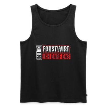 Forstwirt | Ich bin Forstwirt ich darf das - Männer Premium Bio Tank Top - Schwarz - Vorne - AI Model Male 178 light (178cm)