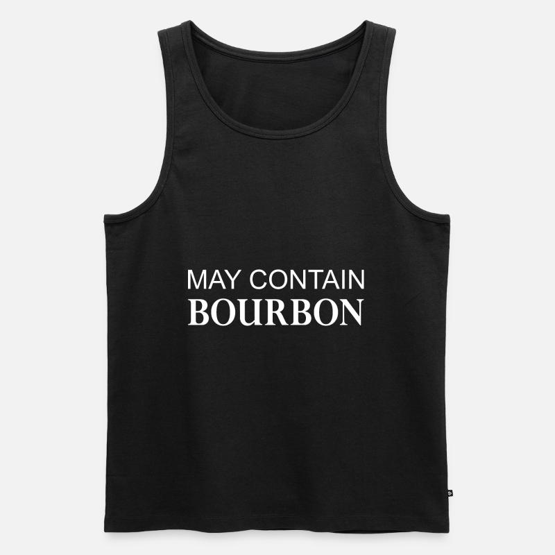 May Contain Bourbon Whisky - Männer Premium Bio Tank Top - Schwarz