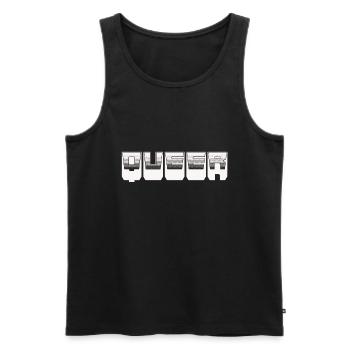 queer - Männer Premium Bio Tank Top - Schwarz - Vorne - AI Model Male 178 light (178cm)