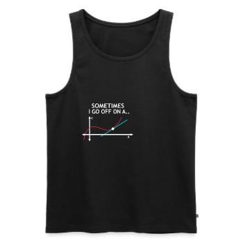 Maths maths équation enseignant - Débardeur bio Premium Homme - noir - Devant - Michal (187cm)