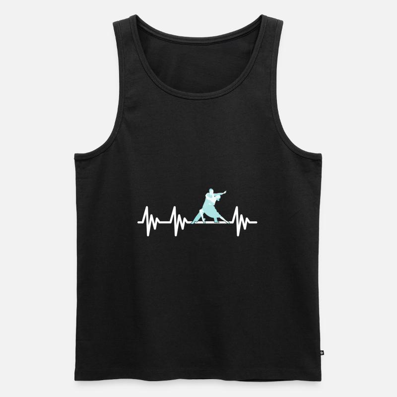 Tanzen Herzschlag Dancing Dancer Salsa - Männer Premium Bio Tank Top - Schwarz