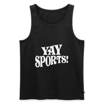 Juhu Sport! Lustige sarkastische Sportarten - Männer Premium Bio Tank Top - Schwarz - Vorne - AI Model Male 178 light (178cm)