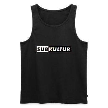 Subkultur Bass Outline - Männer Premium Bio Tank Top - Schwarz - Vorne - AI Model Male 178 light (178cm)