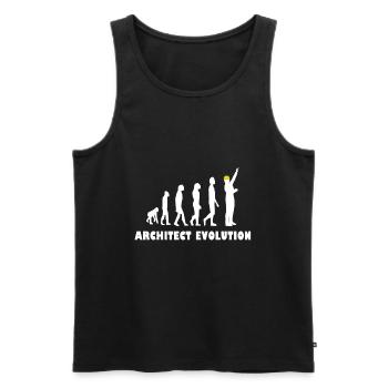 Architect Evolution - Men's Premium Organic Tank Top - black - Front - AI Model Male 178 light (178cm)