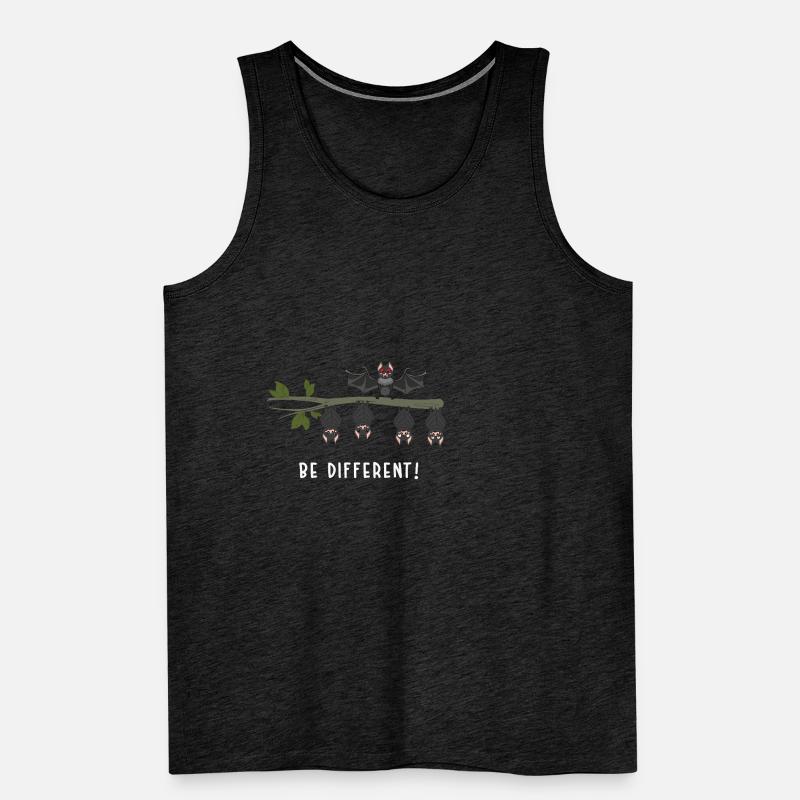 Be Different - Bat Vampire Funny Saying Men's Premium Organic Tank Top