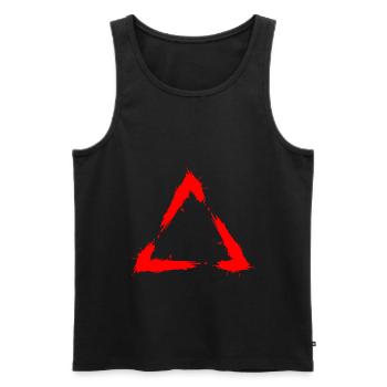 Symbol triangle brush design new red - Men's Premium Organic Tank Top - black - Front - AI Model Male 178 light (178cm)