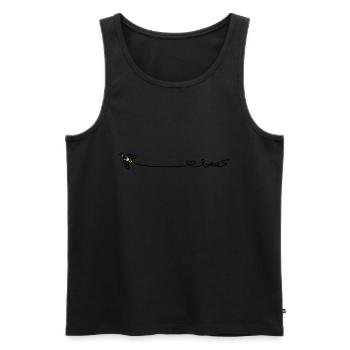 love bees - Männer Premium Bio Tank Top - Schwarz - Vorne - AI Model Male 178 light (178cm)