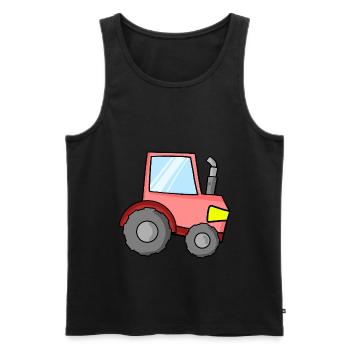 Traktor für Kinder - Männer Premium Bio Tank Top - Schwarz - Vorne - AI Model Male 178 light (178cm)