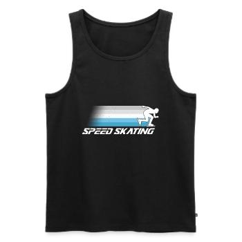 Schlittschuh Eisschnelllauf Eis Laufen Geschenk - Männer Premium Bio Tank Top - Schwarz - Vorne - Michal (187cm)