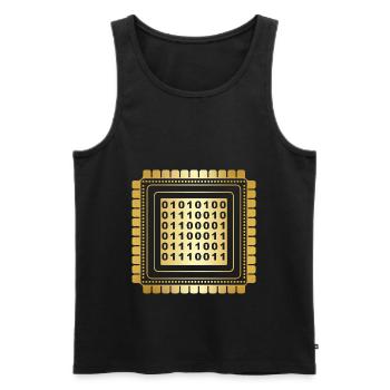 Programmierer Coder Software Entwickler - Männer Premium Bio Tank Top - Schwarz - Vorne - AI Model Male 178 light (178cm)