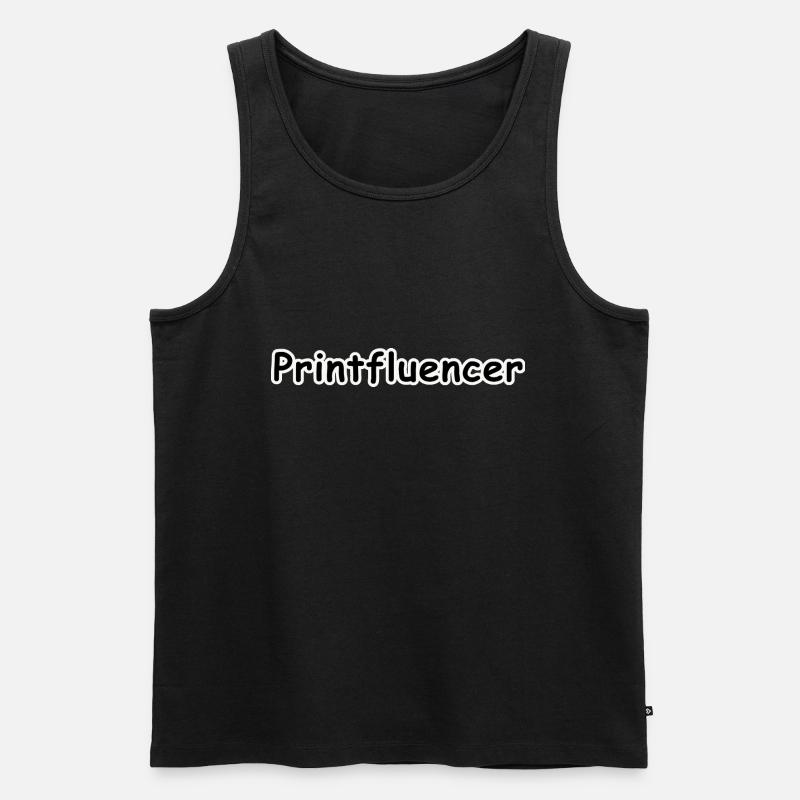 printfluencer 01 - Männer Premium Bio Tank Top - Schwarz