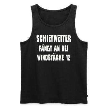 Schietwetter - Männer Premium Bio Tank Top - Schwarz - Vorne - Michal (187cm)