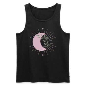 Purple Moon - Männer Premium Bio Tank Top - Schwarz - Vorne - Michal (187cm)