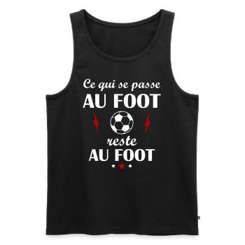 Ce qui se passe au foot, footballeur, football - Débardeur bio Premium Homme - noir - Devant - AI Model Male 178 light (178cm)