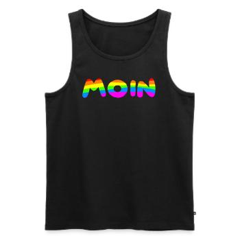MOIN - Männer Premium Bio Tank Top - Schwarz - Vorne - Michal (187cm)