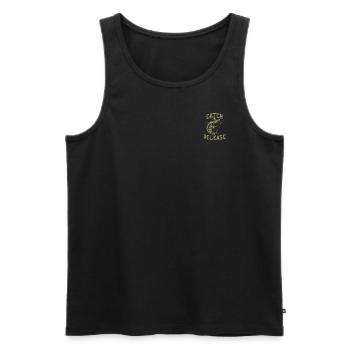 Catch and Release - Men's Premium Organic Tank Top - black - Front - AI Model Male 178 light (178cm)