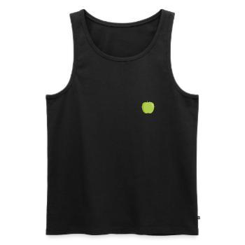 Apple green fruit healthy gift idea - Men's Premium Organic Tank Top - black - Front - AI Model Male 178 light (178cm)